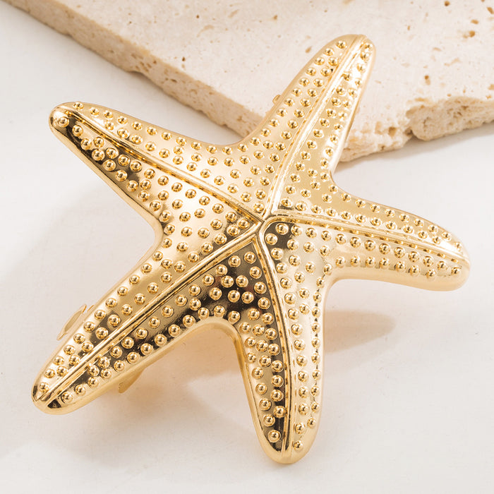 Wholesale Metallic Spring Clip Simple Starfish High-Feeling Hairpin for Women
