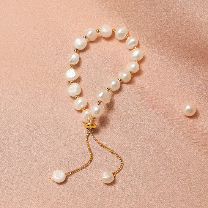 Wholesale Irregular Freshwater Imitation Pearl Bracelet Women's Pull-out Adjustable Bracelet