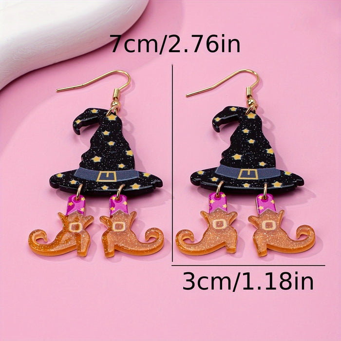 Wholesale Party Wear  Witch Acrylic Earrings Jewelry Accessory For Resale