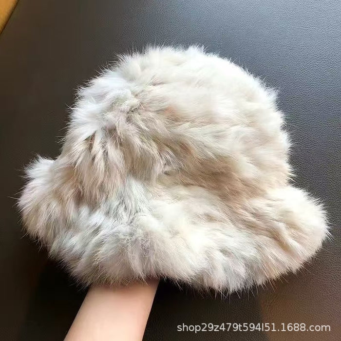 Wholesale Women's thickened warm and cold resistant woolen hat, fur ear protection hat
