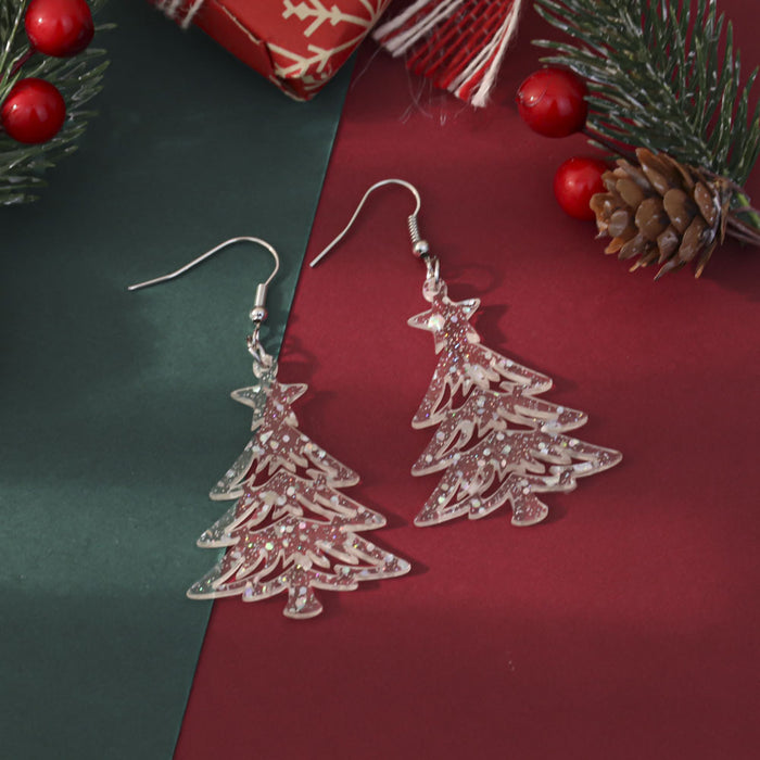 Wholesale Christmas Glitter Acrylic Earrings