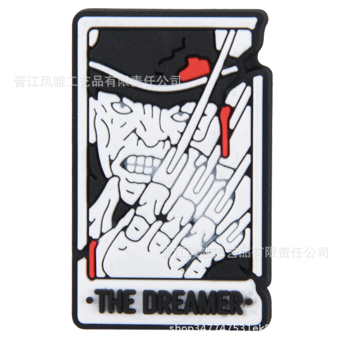 Wholesale 50pcs Horror Tarot  Series Shoes Charms Accessories Slippers Accessories Patch Decorative Shoe Buckle