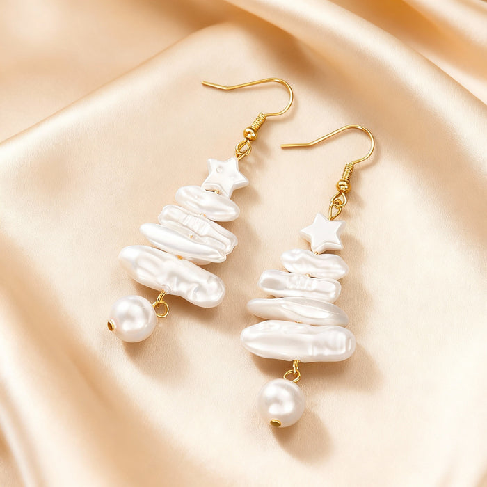 Wholesale Christmas tree star earrings party gift