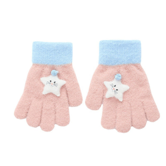 Wholesale Gloves Knitted Cartoon Cute Jacquard Candy Color JDC-GS-shunh002