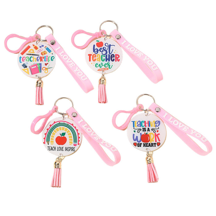 Wholesale Graduation Season Acrylic English Letter Slogan Keychain JDC-KC-RongR002