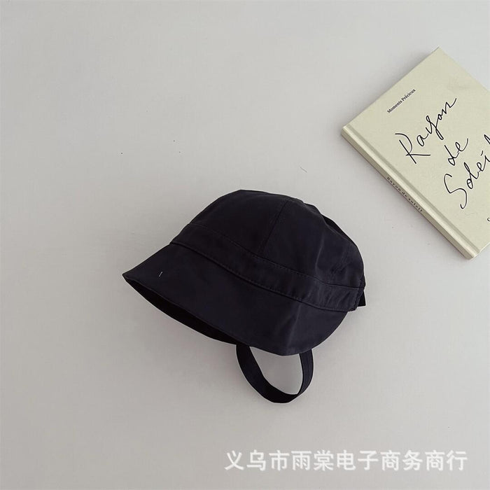 Wholesale children's solid color concave fisherman hat baby sun protection hat