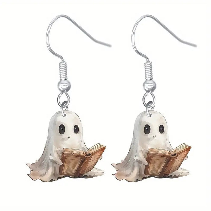 Wholesale Owl Magic Hat Cat Halloween Earrings JDC-ES-Zhanh008