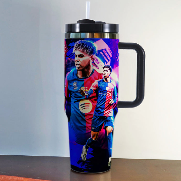 Wholesale Tumbler Stainless Steel Insulated Mug,  40oz Large Capacity,  Football Style