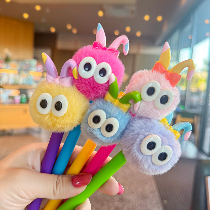 Wholesale Funny and cute pom-pom ballpoint pen