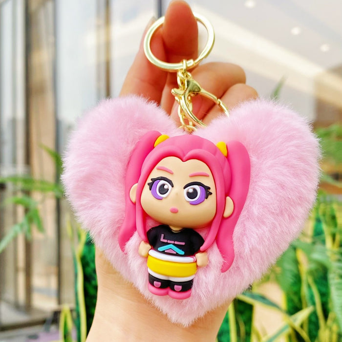 Wholesale Pom Pom Keychain K-Pop Pendant Anime Stuffed Pendant
