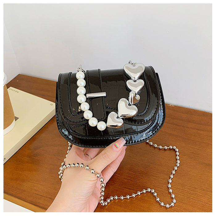 Wholesale Mini small bag, high-end texture diagonal bag, fashionable glossy chain shoulder bag