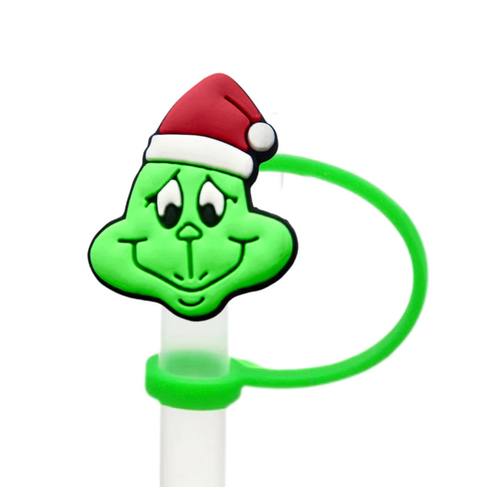 Wholesale 10pcs Christmas Straw Cap  Silicone Cup Accessories