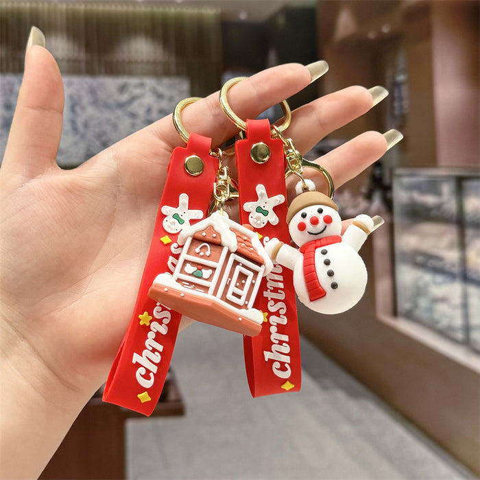 Wholesale Cartoon Christmas Silicone Doll Keychain JDC-KC-HaoXi001