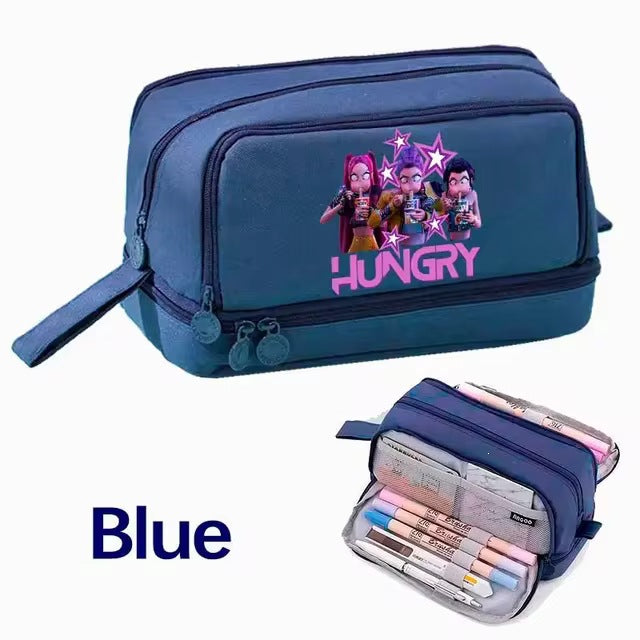 Wholesale Fashion Polyester Cartoon Pencil Case Multifunctional Stationery Pouch Cute School Bag