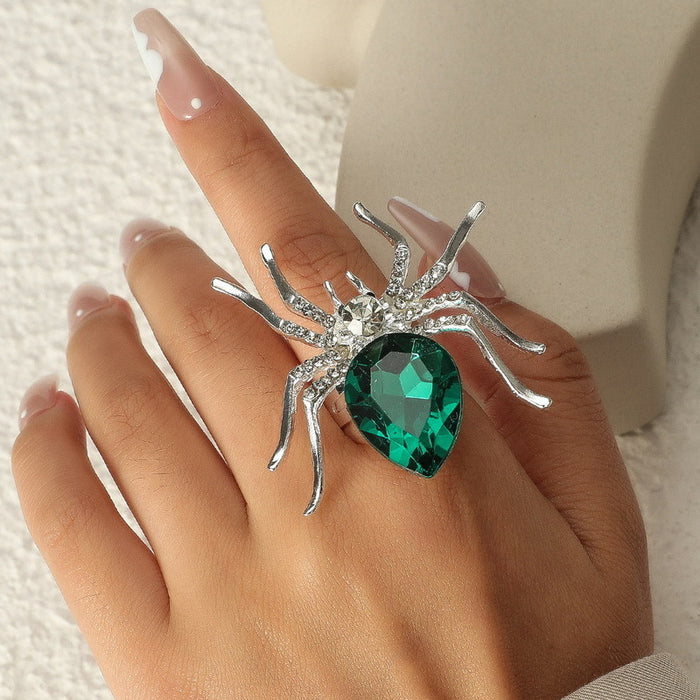 Wholesale New  Diamond-embedded open adjustable ring