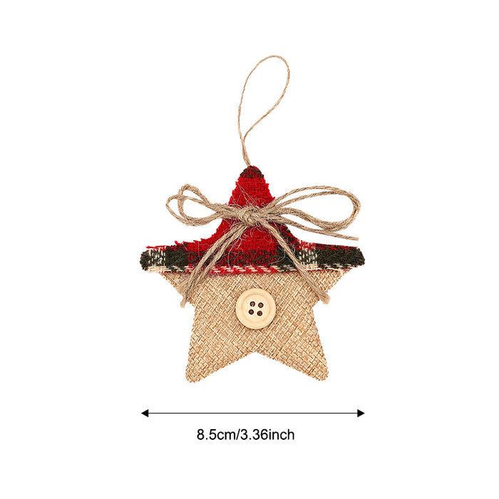 Wholesale Christmas tree decoration pendants mini Christmas tree five-pointed star ornaments party atmosphere window display