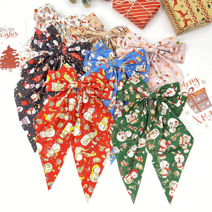 Wholesale Colorful print  Christmas headwear Hair Clips
