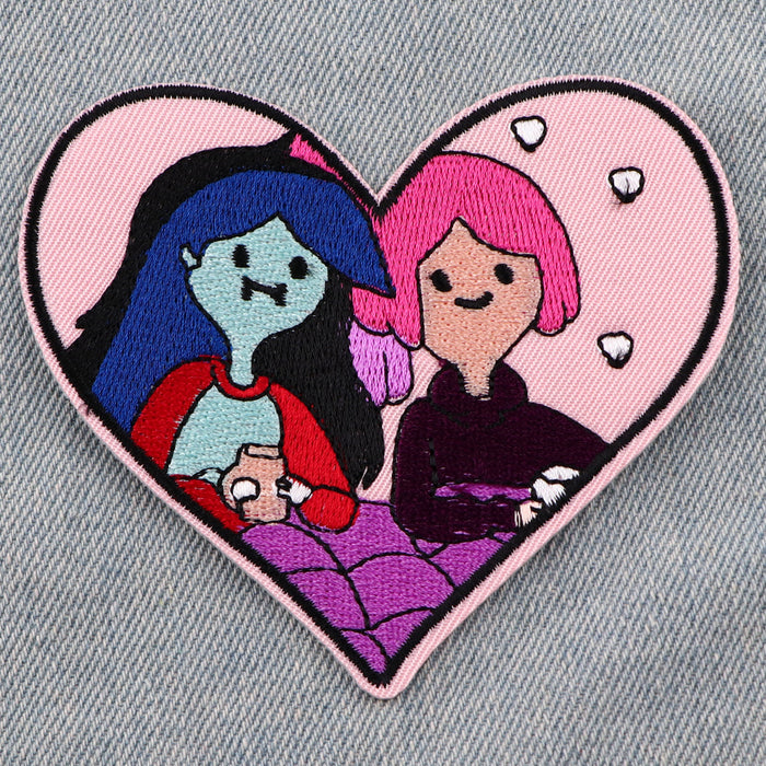 Wholesale Cartoon Embroidery Cloth Patches for Clothing and Bags Hot Melt Adhesive Backing Fabric