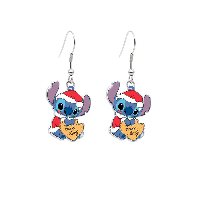 Wholesale Cartoon Christmas Stainless Steel Earrings JDC-ES-XiangL043