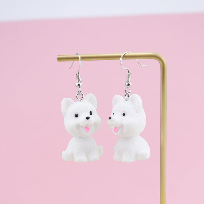 Wholesale 3D Cartoon Dog Earrings JDC-NS-NiQing011