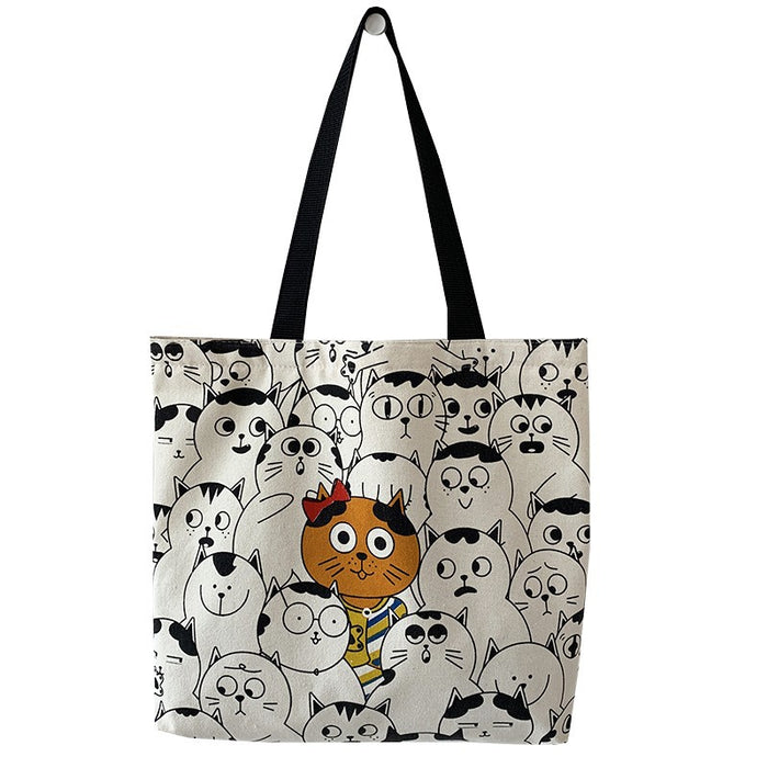 Wholesale Hand drawn shoulder bag, backpack, artistic retro style, large capacity canvas bag