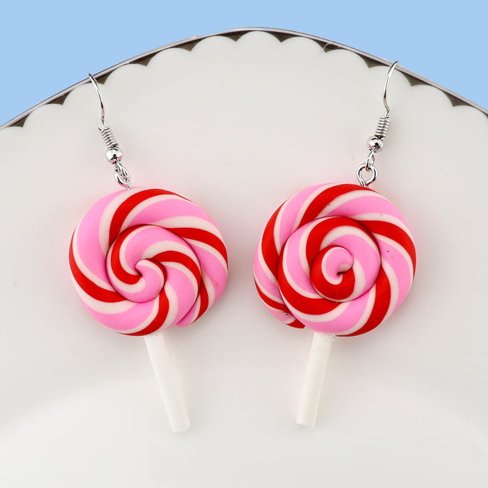 Wholesale Cartoon Clay Lollipop Earrings JDC-ES-niqing034