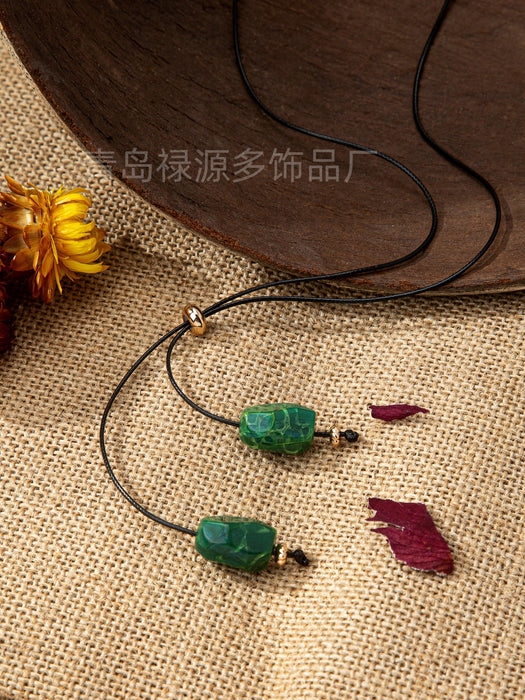 Wholesale Round bead long necklace pendant rope adjustable vintage neck strap