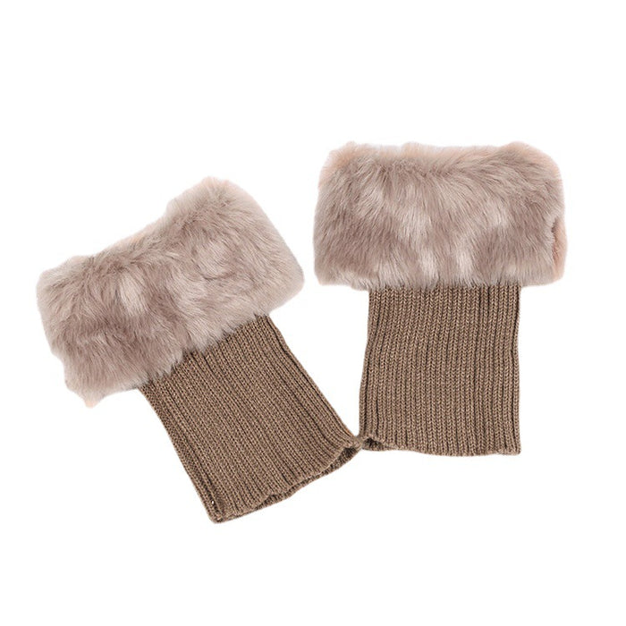 Wholesale Knitted Fur Leg Covers Cotton Socks JDC-SK-XQ041