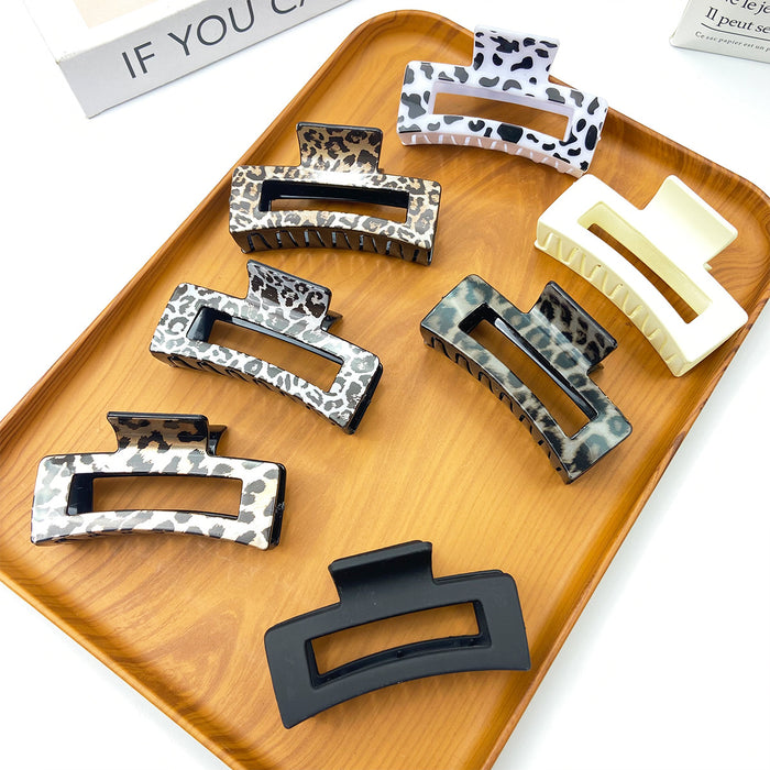Wholesale Leopard print square claw clip Hair Clips