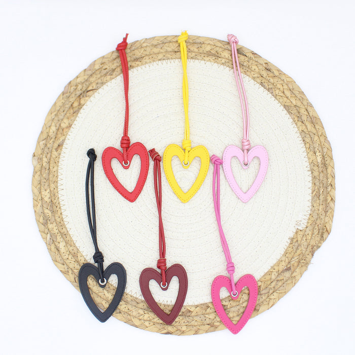 Wholesale Pu Leather Hear Keychain Bag Pendant Jewelry