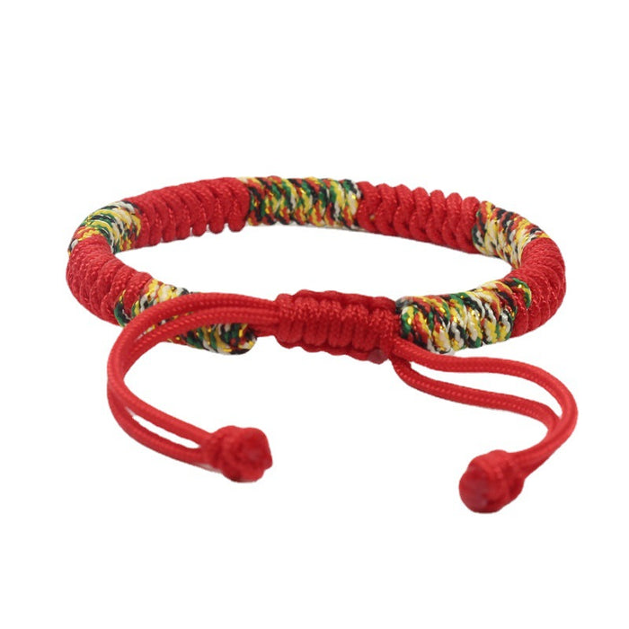 Wholesale Red Rope Bracelet Handmade Woven Diamond Knot Bracelet Dragon Boat Festival Colorful Rope Bracelet Adjustable