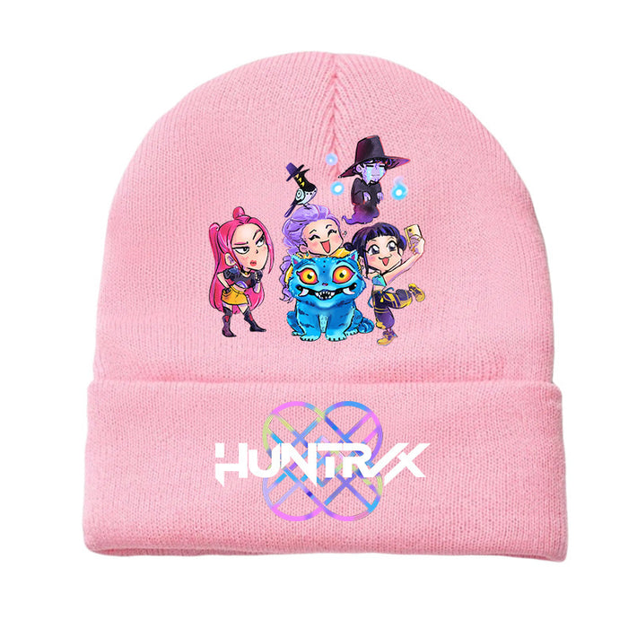 Wholesale Kpop Printed Knit Hat Fleece Hat