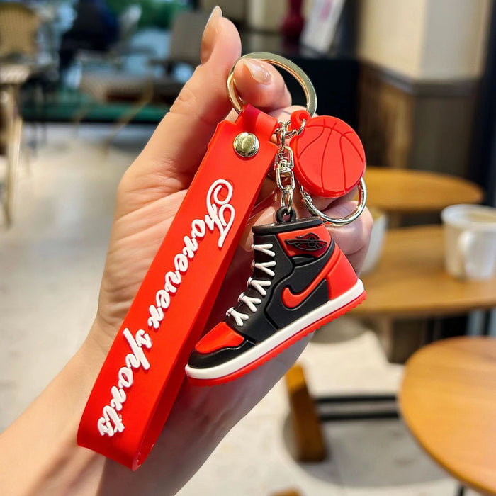 Wholesale 3D silicone basketball shoe keychains