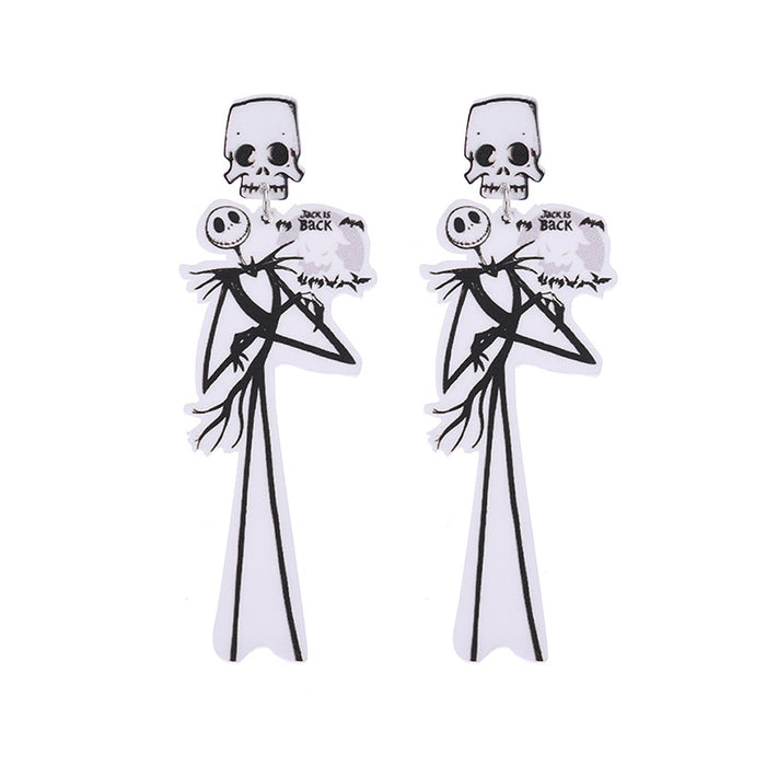 Wholesale of New Acrylic Halloween Earrings JDC-ES-CaiYun005