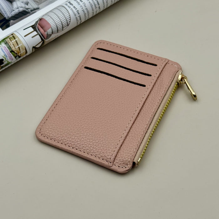 Wholesale PU Leather Zipper Card Holder Large Capacity Commuting Wallet MOQ≥2