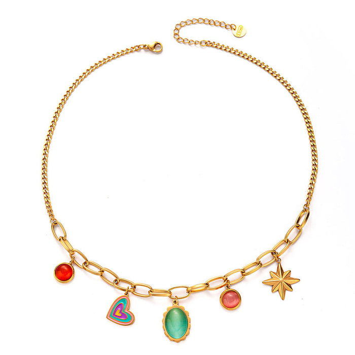 Wholesale Non-Fading Exquisite Clavicle Golden Necklace