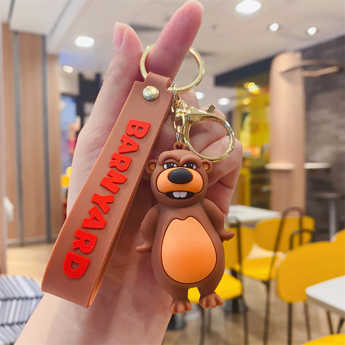 Wholesale Cartoon Crazy Farm Keychain