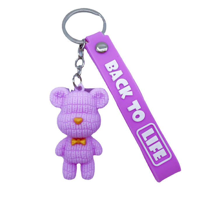 Wholesale cute cartoon silicone  key chain pendant bag pendant key chain