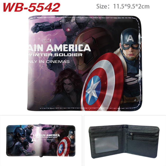 Wholesale PU Leather Anime Superhero Cartoon Bifold Wallet Stylish Everyday Gift For Students