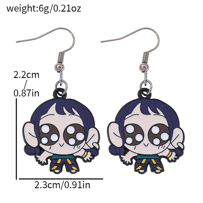 Wholesale Alloy oil-drop earrings cartoon character decoration Earrings