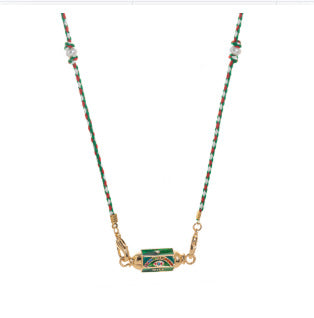 Wholesale Valentine' s Day Colorful Tarot Card Star Eye Pendant Necklace
