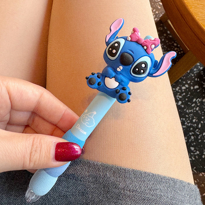 Wholesale Cute Cartoon Character Funny Pen Black Press Ballpoint Pen Special Pen for Students Examination