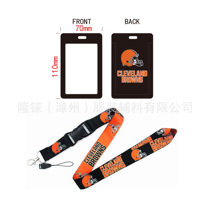 Wholesale of 10pcs/pack Rugby Card Set Polyester Hanging Cord Keychain JDC-KC-LongL001