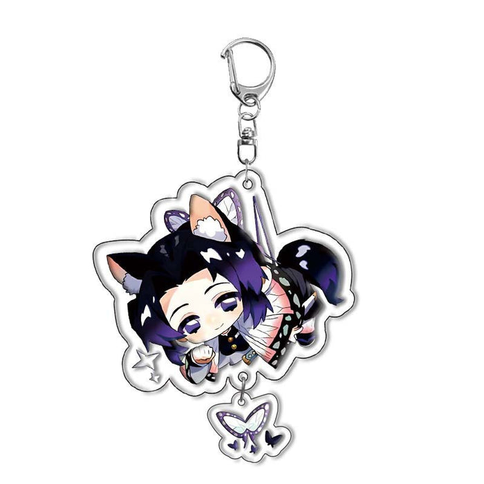 Wholesale 10pcs/set Acrylic double-sided keychain anime peripheral pendant