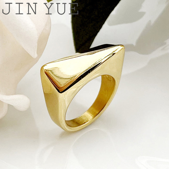 Wholesale Personalized Triangle Square Stainless Steel Ring JDC-RS-Jinyue007