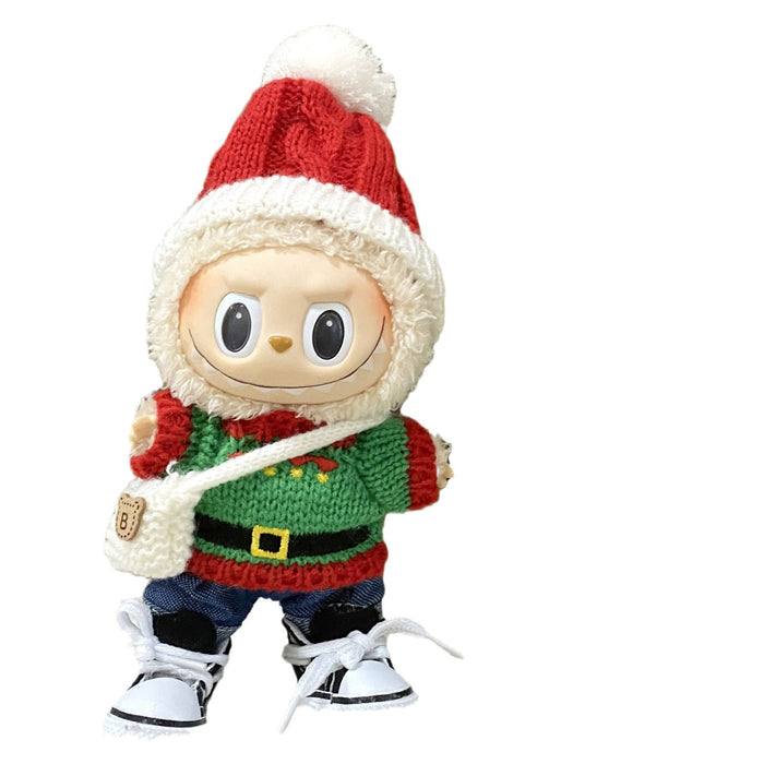 Wholesale pendant baby three-year-old little rabbit wearing a Christmas sweater Christmas doll coat