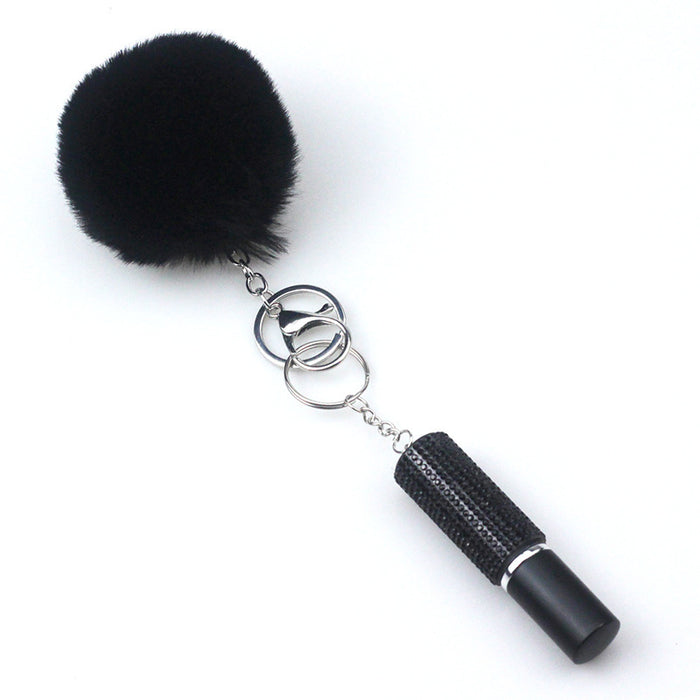 Wholesale Hair Ball Perfume Spray Diamond 2-Piece Keychain JDC-KC-TouMS082