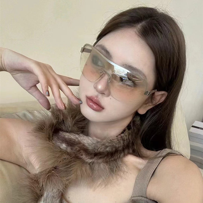 Wholesale Half frame sunglasses riding windproof integrated sunshade glasses