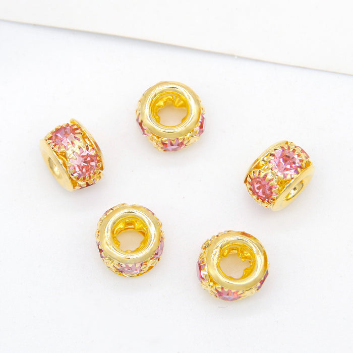 Wholesale 50pcs pack Five Large Diamond Copper Beads JDC-BDS-NanT003