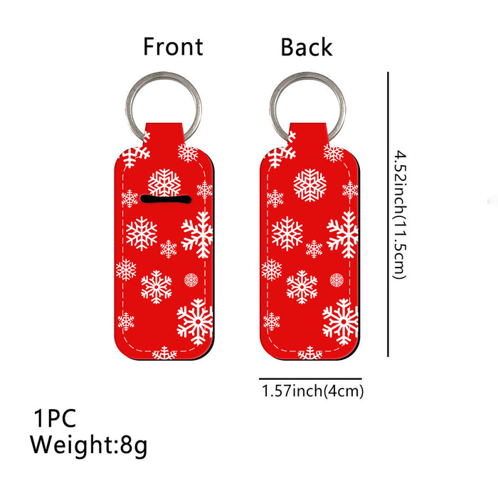 Wholesale Snowflake Pattern Lipstick Case Keychain